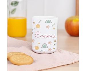 Wanapix | Tasse en plastique personnalisée pour enfants | Retour à l'école | Rayon de soleil