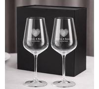 Wanapix | Verres Cristal Bohème personnalisables | Heart | Option Cadeau