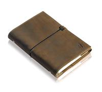 WANDERINGS A5 Cuir Classeur Agenda - Rechargeable Journal à 6 Anneaux avec Poches Intérieures - Fait Main Organiseur en Cuir Véritable- Filofax Compatible. 2026 à juin 2027 Mensuel Hebdomadaire