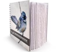 Wanderings Carnet d'Aquarelle à Feuilles Détachables - 20x20cm - Carnet d'Art Premium avec Papier Bord Frangé Fait Main 350 GSM Grain Fin pour Scrapbooking, Album Aquarelle, Carnet de Croquis