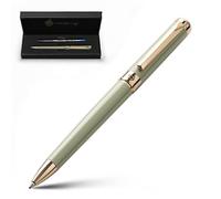 WANDERINGS Stylo Bille Premium à Encre Allemande - Parfaitement Équilibré pour une Expérience d’Écriture Exceptionnelle, Plaqué Or 24K Vert - Vert Sauge - Recharge Schmidt dans un Coffret Cadeau