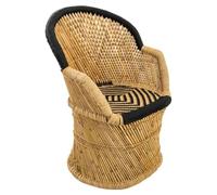 WANDERLUST DECO Fauteuil avec accoudoirs en Bambou Marron 63x46x89h