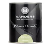 Wanders Shabby Chic Peinture à la craie, 750 ml, Citronnelle/Vert jaune clair, peinture pour meubles de cuisine et meubles sans ponçage, peinture à la craie pour bois et plus, haute opacité, séchage