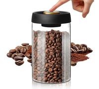 WANDGU Boîte à café hermétique : boîte de conservation pour café, bocaux de conservation avec couvercle sous vide, boîte à café sous vide, récipient à café en verre, récipient à café pour grains de