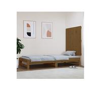 vidaXL Tête de lit murale - Marron miel - 82.5x3x90 cm