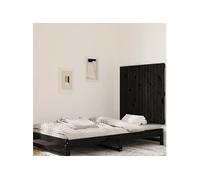 vidaXL Tête de lit murale Noir 95,5x3x90 cm Bois massif de pin