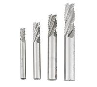 Wandisy Cadeaux de mai 4pcs Fraise - 4 flûtes HSS ébauche Fraise en Bout CNC routeur Fraise M6/M8/M10/M12