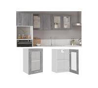 Armoire vitrée suspendue Sonoma gris 40x31x60cm Bois ingénierie vidaXL vidaXL