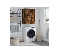 Wandkast 69,5x34x90 cm bewerkt hout gerookt eikenkleurig830409