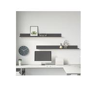 vidaXL Étagères 2 pcs gris bois pin massif