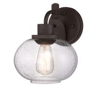 Wandleuchte Elstead Lighting QZ-TRILOGY1 Verre Métal Bronze 1 ampoule E27