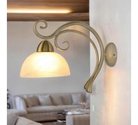 Wandleuchte Shabby Chic E27 Lampe Mur Maison de Campagne Rustique Salon Verre