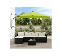 vidaXL Parasol mural 290 cm vert pomme