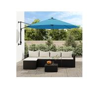 vidaXL Parasol mural bleu mer 290 cm