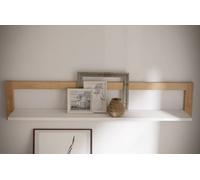 Wandregal >CHESAPEAKE< in Schnee Eiche/ Riviera Eiche Dekor - 150x32x20,4cm (BxHxT)