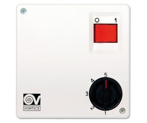 Wandschalter / Stufentrafo Vortice SCNR5 / SCNR5- CA / SCNRL 5, Model:SCNR5- CA for in-line / wall fans