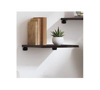 vidaXL Étagère Murale Marron foncé 40x40x2 cm Bois chêne Massif traité