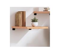 vidaXL Étagère murale marron clair bois chêne massif traité