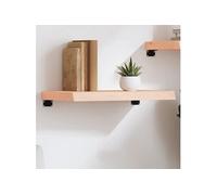 vidaXL Étagère murale 60x40x(2-6) cm bois de chêne massif non traité Marron