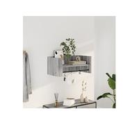 vidaXL Étagère Murale Sonoma Gris 70,5x35x30,5 cm Bois d'ingénierie, étagère Murale Cube, Organisateur Cube, étagère Flottante, Rangement Cube