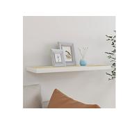 vidaXL Étagère Flottante Murale Chêne et Blanc 80x23,5x3,8 cm