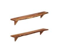 Wandschappen 2 st 110x20x18 cm massief acaciahout337824