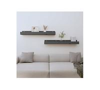 VidaXL Étagères murales 2 pcs gris bois de pin