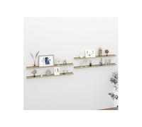 Wandschappen 4 st 115x9x3 cm wit en sonoma eikenkleurig326698