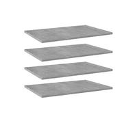 Vidaxl Panneaux De Bibliothèque 4 Pcs Gris Béton 60x40x1,5cm Aggloméré