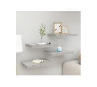 vidaXL Étagères murales flottantes 4 pièces MDF 40 x 23 x 3,8 cm Gris béton