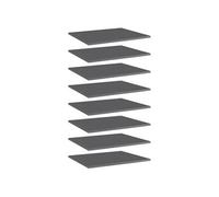 Wandschappen 8 st 60x50x1,5 cm bewerkt hout hoogglans grijs805281