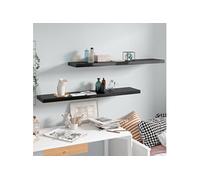 Wandschappen zwevend 2 st 120x23,5x3,8 cm MDF hoogglans zwart323779
