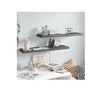 vidaXL Étagère Murale Flottante 2 pcs Gris Brillant