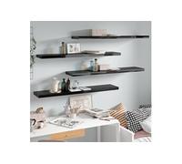 Wandschappen zwevend 4 st 120x23,5x3,8 cm MDF hoogglans zwart323780