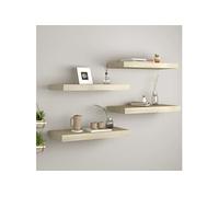 vidaXL Étagères murales flottantes 4 pcs Chêne 50x23x3,8 cm MDF