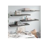 VidaXL Étagère Murale Flottante 4 pcs Gris