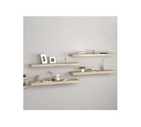 vidaXL Étagères Murales Flottantes 4 pcs Chêne