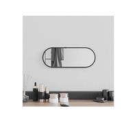 vidaXL Miroir de maquillage mural ovale 40x15 cm Noir