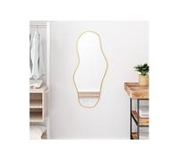vidaXL Miroir de maquillage mural doré 90x40 cm