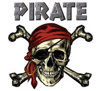 WandSticker4U®- Stickers mural TÊTE DE MORT rétro (95x40 cm) I Autocollant mural chambre ado garçon bateau pirate caraïbes I Déco murale salle de jeux salle de bain chambre adulte adolescent COOL