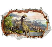 WandSticker4U®- XXL Stickers muraux DINOSAURE 3D (60x90 cm) I Autocollant mural enfant dinosaure animaux jungle Jurassic World poster I Déco murale chambre garçon bébé chambre ado GRAND