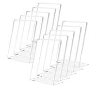 Wanfoou 10 Pièces A6 Présentoirs de Table Incliné, Display Stand en Acrylique,Porte Affiche pour Menu, Fiches de Bureau, Dépliant, Flyer, Publicité, Support Papier et Cadre Photo