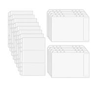 Wanfoou Lot de 16 pochettes de reliure A6, à fermeture éclair à 6 trous, en plastique, étanches, transparentes, pour documents, porte-documents A6, pour documents, porte-documents