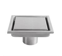 WANGBINGXING Siphon De Sol Carrelage Insert Carré Sol Grilles À Déchets Salle De Bain Douche Drain Antique Cheveux Invisible(10CM)