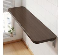 WANGCEPLSD Mange Debout Pliant, en Bois Massif Multicouche, Supportant 50 Kg, Fixation Murale, Table Bar pour La Cuisine et La Salle a Manger(Brown,40x30cm)