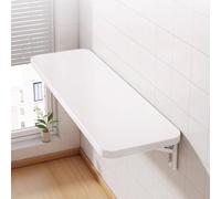 WANGCEPLSD Mange Debout Pliant, en Bois Massif Multicouche, Supportant 50 Kg, Fixation Murale, Table Bar pour La Cuisine et La Salle a Manger(White,40x30cm)