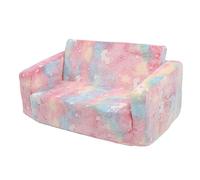 Wangcmcol Canapé pliable pour enfants à deux places, fauteuil de lecture et d'étude, emballage compressé sous vide, housse de nettoyage amovible, mousse à mémoire de forme et velours de qualité