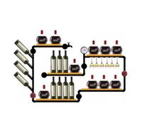 WANGHAI-666 Casiers à vin Casier à vin en Fer avec Tuyau d'eau, Refroidisseur de Style Industriel créatif, étagère décorative Murale for la Maison