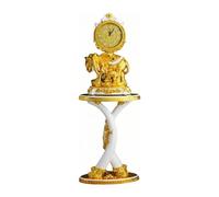 WANGHAI-666 Horloges Grand-père Horloge de Sol à Quartz silencieuse, Sculpture ornée Style européen for Salon(Gold)