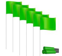 Wanjorlay Lot de 30 drapeaux de marquage pour pelouse, petits drapeaux en PVC, drapeaux de marquage, drapeaux de pelouse, drapeaux de jardin, drapeaux de mesure, durables, faciles à utiliser, vert